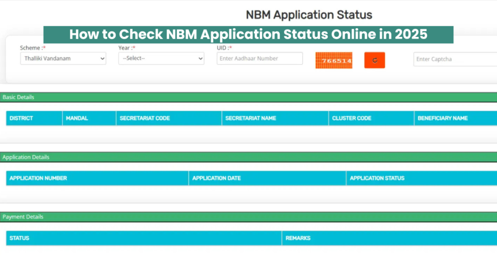 NBM Application Status Check Online